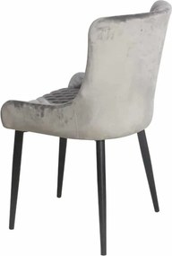 Scaun Grigio, structura metalica si catifea
