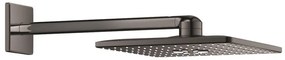 Palarie dus fix Grohe Rainshower 310 SmartActive, 31x31 cm cu brat, montaj pe perete, antracit (hard graphite)