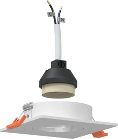 vidaXL Spot 12 pcs Alb 9 x 9 x 2 cm Aluminiu