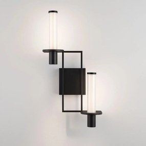 Aplica de perete LED metal negru cu sticla, LUMIEN
