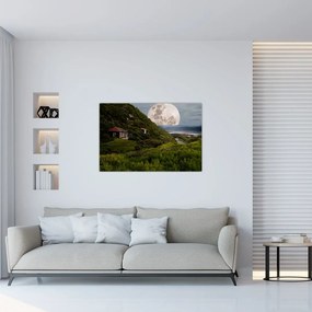 Tablou - peisaj cu luna (90x60 cm)