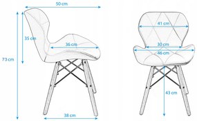 JAKS SCAUN VELUR ROZ, STILUL SCANDINAV