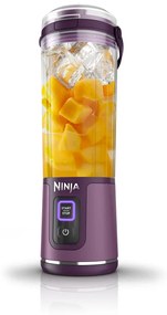 Blender portabil Ninja BC151EUPR, 7.4W, 530 ml, 6 lame otel, Zdrobire gheata, Pana la 10 cicluri, Fara BPA, USB-C, Violet
