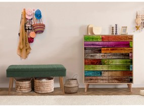 Mobilier pentru hol Maluxe 726 (Stejar sonoma + Verde). 1089065