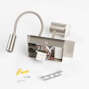 Lampă LED de perete Brilagi NUBILA 1xE27/25W/230V + LED/3W crom mat/albastru închis