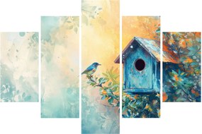 Tablou - Birdhouse, acuarelă, acuarelă (150x105 cm)