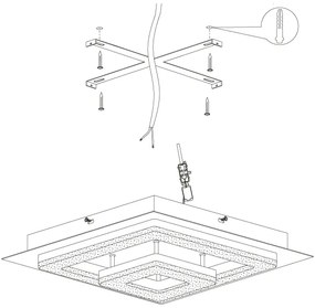 Eglo 99327 - Plafonieră LED FRADELO LED/12W/230V