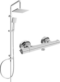 Mexen Slim Set duș Tord montat pe perete cu pară de duș și baterie termostatică, crom - 77105200-00