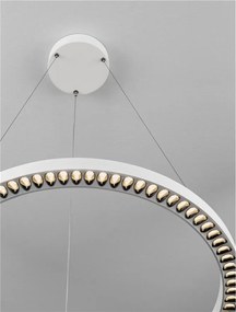 Lustra suspendata LED design circular DEOS alb NVL-9030895