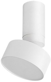 Plafoniera LED tip spot aplicat din metal alb reglabila Ovidia D-11cm