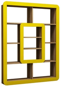 Bibliotecă Orkide Yellow and Walnut