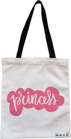 Sacosa de Panza pentru Cumparaturi, Geanta Tote, model Princess, Cu fermoar, 38x34.5 cm, Alba, BEKZ®