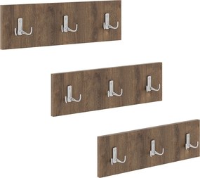 Set 3 Cuierase Drepte Jinx, Stejar Bronz, 50 x 15 cm