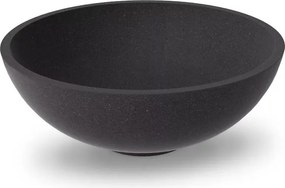Lavoar pe blat din compozit Marmite Kierros rotund 42 cm negru lucios