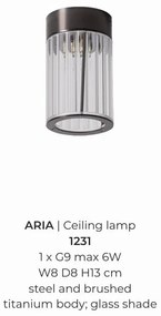 Spot aplicat design modern ARIA titan periat