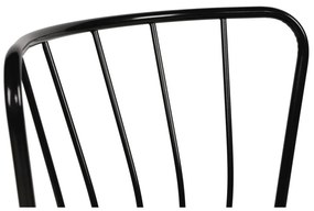 Scaune de dining negre 2 buc. din metal Yildiz – Kalune Design