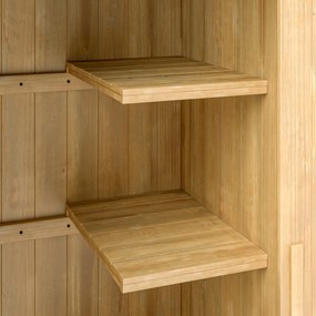 Outsunny Magazie de Scule, casuta de Gradina,  sopron din Lemn, Impermeabila cu Usi si Rafturi 77.5x54.2x179.5cm | Aosom Romania