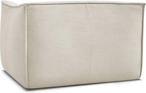 Fotoliu bej cu tapițerie din catifea reiată Giorgia – Bobochic Paris