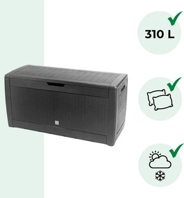 Prosperplast Cufăr depozitare RATO, 310L, 119x48x60 cm, antracit