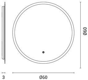 Oglindă LED retroiluminată de baie LED/15W/230V 4000K IP44