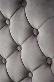 Scaun K555 velvet gri Blu14/argintiu