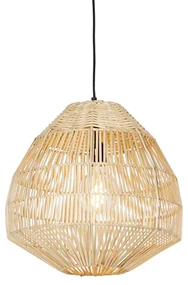 Lampă suspendată rustică din ratan 41 cm - Bishop