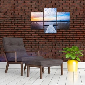 Tablou - Lac înghețat, Ełk, Mazury, Polonia (90x60 cm)