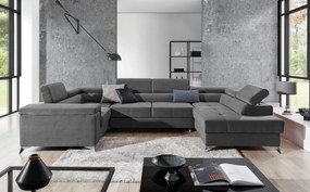 Colțar lemn masiv Formă U Extensibil Tango 350x202cm Personalizabil - Paros 06, Stânga