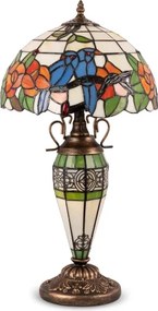 BRILAGI - Lampă de masă Tiffany din vitralii JUNGLE 1xE27/60W/230V + 1xE14/40W
