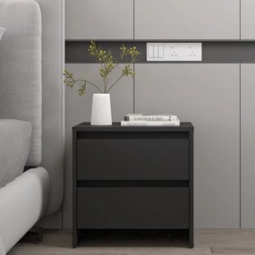 809847 vidaXL Noptieră, negru, 45x34,5x44,5 cm, PAL