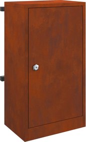 vidaXL cutie poștală cu depozitare cu ușă Ruginit 30 x 20 x 55 cm