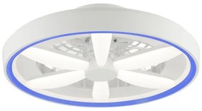 Ventilator LED RGBW de tavan cu lumină Brilliant GAIANO LED/48W/230V alb + telecomandă
