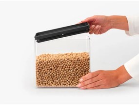 Cutie de depozitare Brabantia Tasty+ Stackable 1008875, 3,5 L, Sigiliu din silicon, Fara BPA, Gri inchis