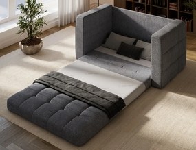 Canapea Kastol , gri bouclé extensibil, 137x71x74 cm – Royal 04