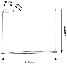 Lustră LED pe cablu Rabalux 72234 ELVIO LED/28W/230V