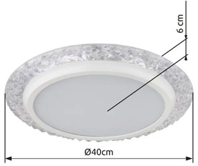 Plafonieră LED Globo 48294-22 ABIGAIL LED/22W/230V 3000K d. 40 cm