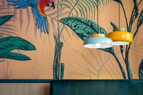 Lustra design retro realizata manual din ceramica si sticla MARACANÀ