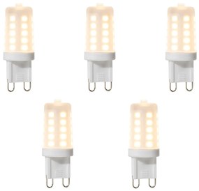 Set de 5 becuri LED G9 reglabile 3W 280 lm 2700K