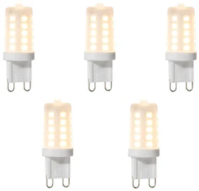 Set de 5 becuri LED G9 reglabile 3W 280 lm 2700K