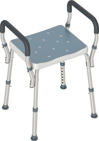 HOMCOM Scaun Reglabil de Duș cu Mânere, Multicolor | Aosom Romania