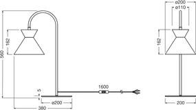 Osram - Lampă de masă DECOR WAIST 1xE27/40W/230V neagră