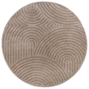 Covor maro deschis rotund ø 160 cm Panglao New York Taupe – Elle Decoration