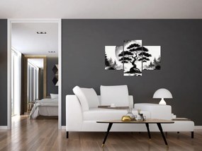 Tablou – Bonsai alb-negru (90x60 cm)
