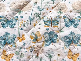 Cuvertura de pat ELIVINE alba, 100% bumbac Dimensiune: 170 x 210 cm