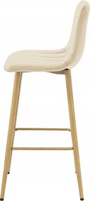 Scaun de bar POZZA VELVET, crem