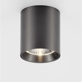 Spot aplicat LED design tehnic IRIS nickel negru