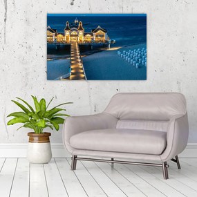 Tablou - hotel pe plajă (90x60 cm)