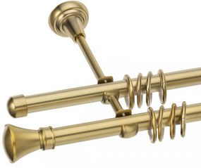 Galerie dubla prindere perete Luxor gold 25mm/19mm (Alege marime: 120 cm)