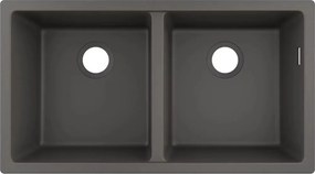 Chiuveta compozit Hansgrohe S51 SilicaTec gri piatra 82x45 cm