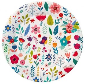 Primăvară Have Fun Light farfurie de hârtie set de 6, 18 cm